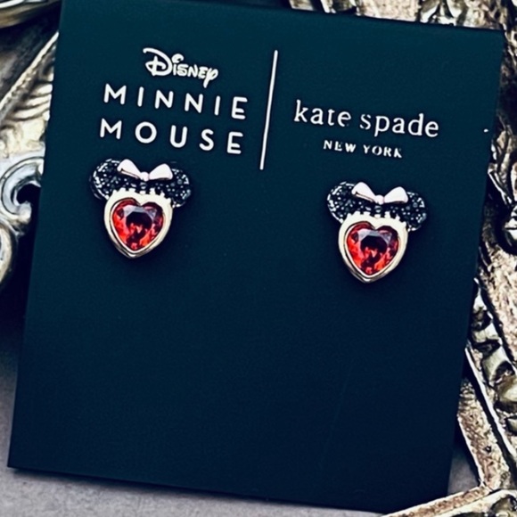 KATE SPADE • New York x Disney Minnie Mouse Red Crystal Earrings - Picture 4 of 4